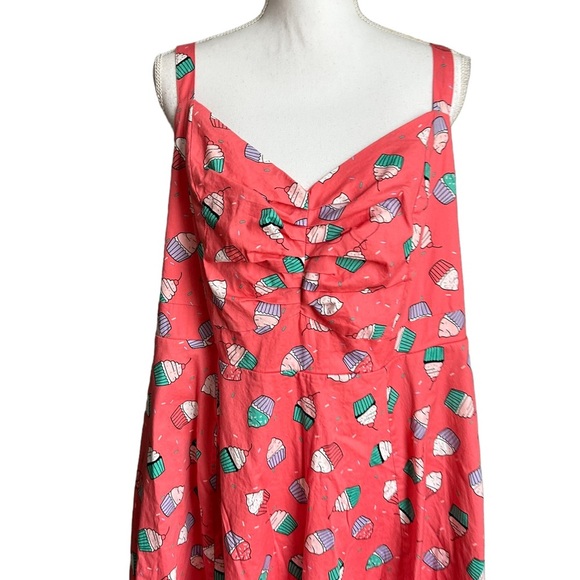 Torrid Fit Flare Poplin Cupcake Print Dress Size 3 - Picture 6 of 17